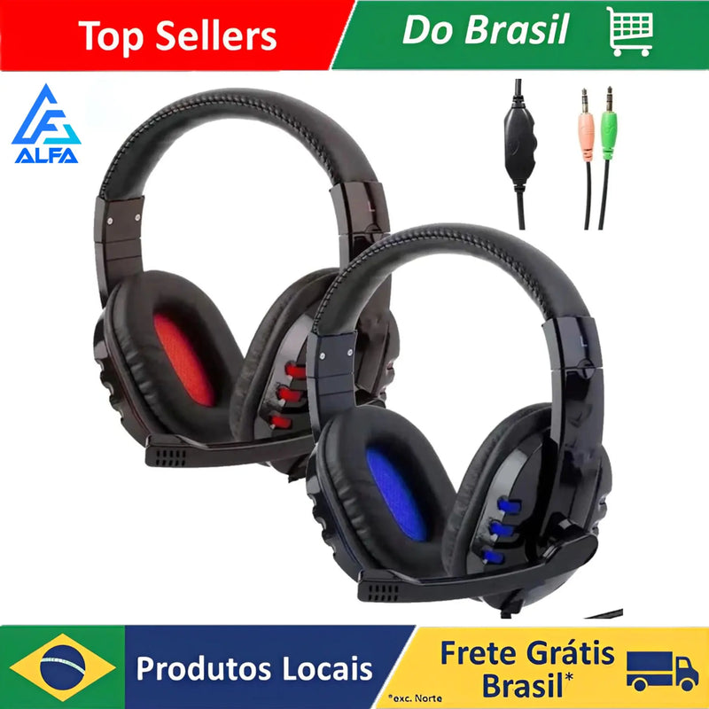 HEADPHONE A-302 P2 Com fio (GAME) Com Microfone Para Ps4 De Jogo ! ENTREGA DIRETA DO BRASIL, RAPIDINHO!