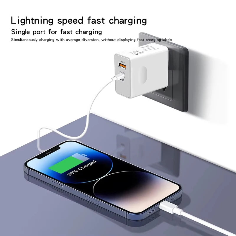 CARREGADOR DE CARGA RÁPIDA 120W Original Fast ChargIng 2 Portas