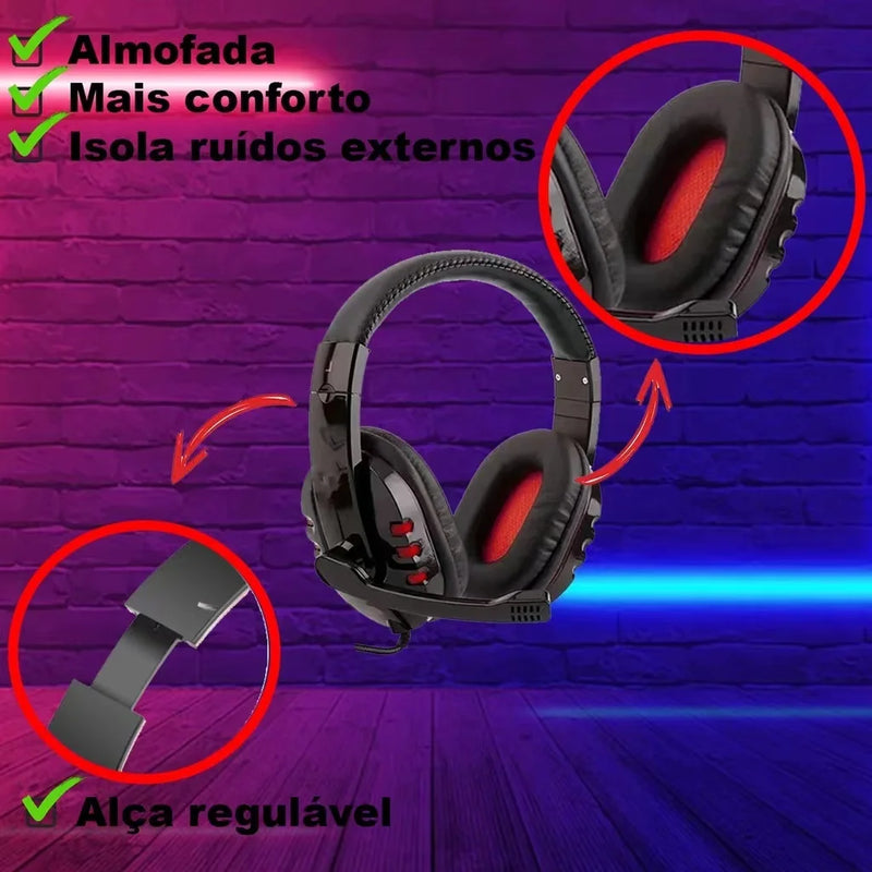 HEADPHONE A-302 P2 Com fio (GAME) Com Microfone Para Ps4 De Jogo ! ENTREGA DIRETA DO BRASIL, RAPIDINHO!