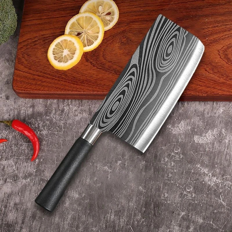 Conjunto de Facas Para Cozinha! PADRÃO DAMASCO A LASER. " FACAS DO CHEFE!