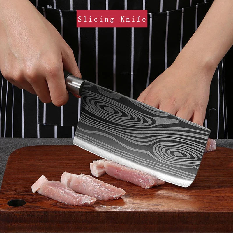 Conjunto de Facas Para Cozinha! PADRÃO DAMASCO A LASER. " FACAS DO CHEFE!