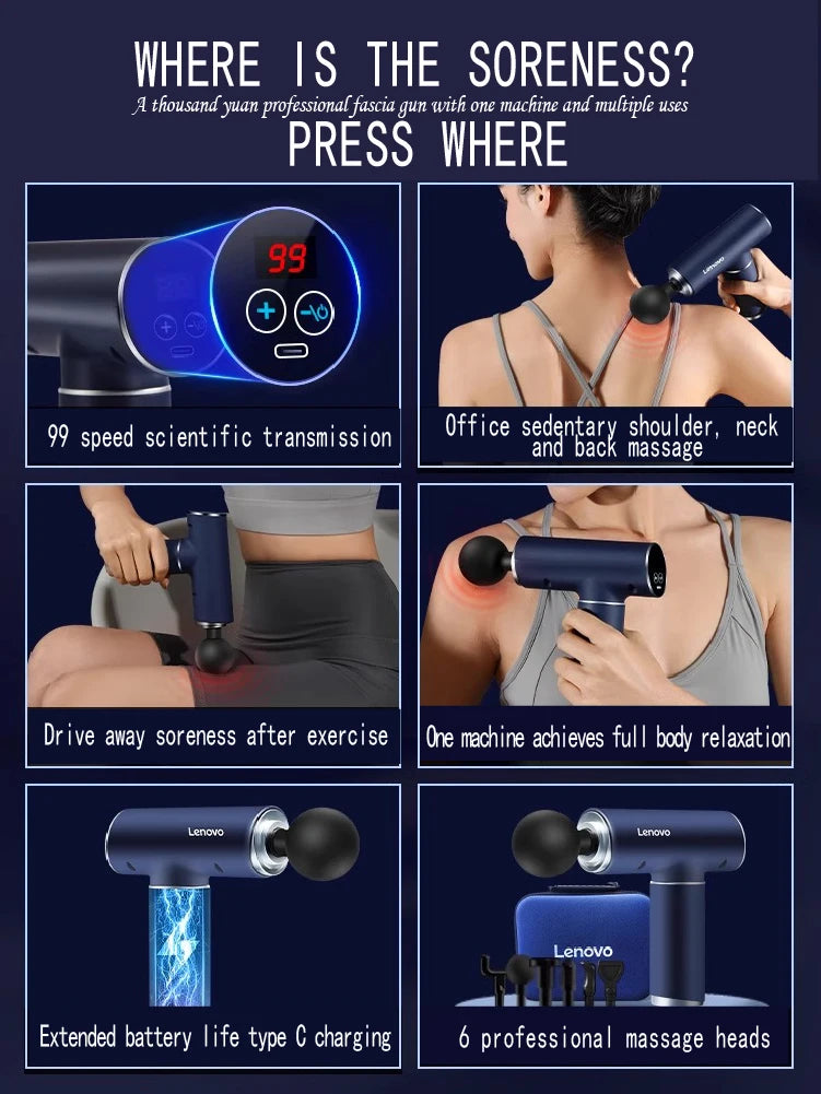 Massageador de Relaxamento Muscular Profissional  !  Original LENOVO  Série N2 N3
