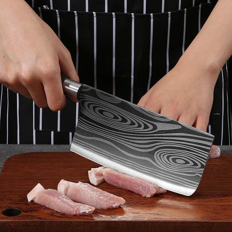 Conjunto de Facas Para Cozinha! PADRÃO DAMASCO A LASER. " FACAS DO CHEFE!