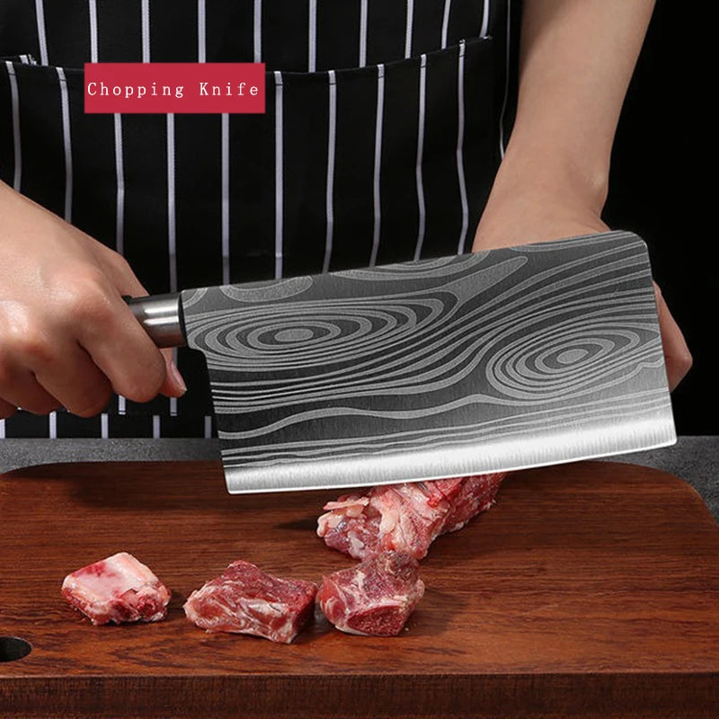Conjunto de Facas Para Cozinha! PADRÃO DAMASCO A LASER. " FACAS DO CHEFE!